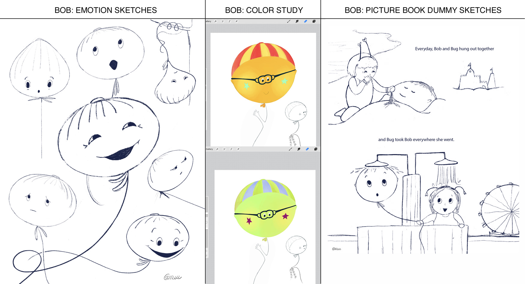 Bob the balloon character expressions 